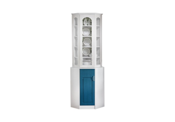 Буфет Констанция угловой белый матовый / джинс